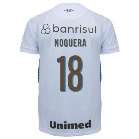 Kandiny Niño Camiseta Freddy Noguera #18 Blanco 2ª Equipación 2023/24 La Camisa Chile