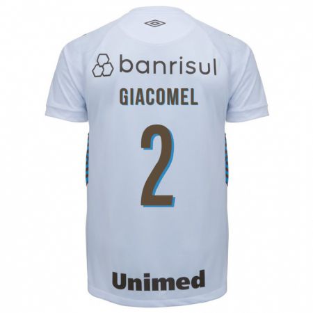 Kandiny Niño Camiseta Laís Giacomel #2 Blanco 2ª Equipación 2023/24 La Camisa Chile