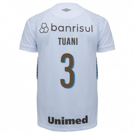 Kandiny Niño Camiseta Tuani #3 Blanco 2ª Equipación 2023/24 La Camisa Chile