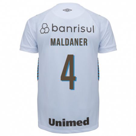 Kandiny Niño Camiseta Pati Maldaner #4 Blanco 2ª Equipación 2023/24 La Camisa Chile