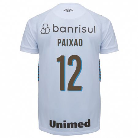 Kandiny Niño Camiseta Iasmin Paixão #12 Blanco 2ª Equipación 2023/24 La Camisa Chile