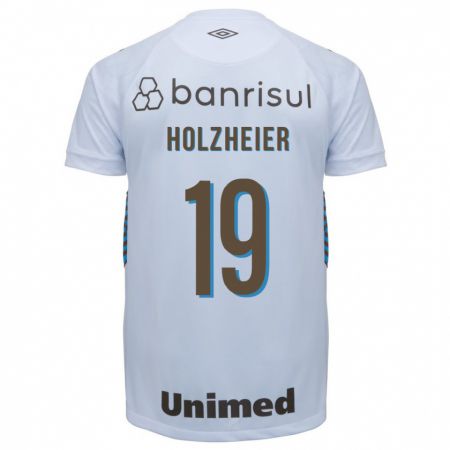 Kandiny Niño Camiseta Agostina Holzheier #19 Blanco 2ª Equipación 2023/24 La Camisa Chile