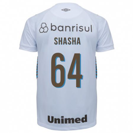 Kandiny Niño Camiseta Shashá #64 Blanco 2ª Equipación 2023/24 La Camisa Chile