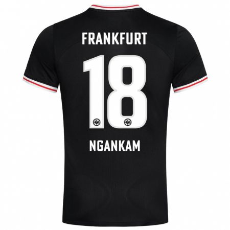 Kandiny Niño Camiseta Jessic Ngankam #18 Negro 2ª Equipación 2023/24 La Camisa Chile