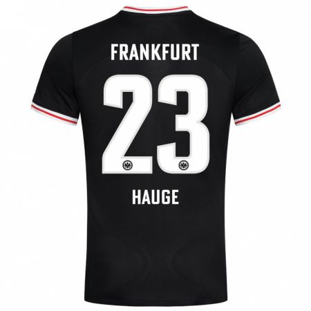 Kandiny Niño Camiseta Jens Petter Hauge #23 Negro 2ª Equipación 2023/24 La Camisa Chile