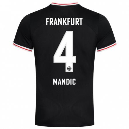 Kandiny Niño Camiseta Kristian Mandic #4 Negro 2ª Equipación 2023/24 La Camisa Chile