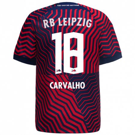 Kandiny Niño Camiseta Fábio Carvalho #18 Azul Rojo 2ª Equipación 2023/24 La Camisa Chile
