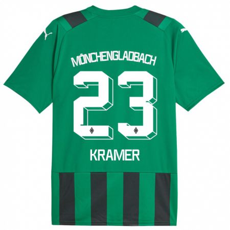 Kandiny Niño Camiseta Christoph Kramer #23 Verde Negro 2ª Equipación 2023/24 La Camisa Chile