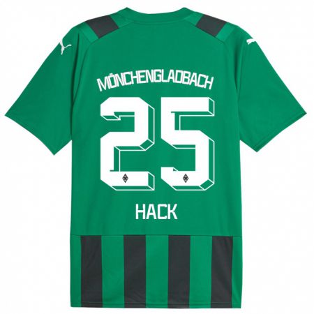 Kandiny Niño Camiseta Robin Hack #25 Verde Negro 2ª Equipación 2023/24 La Camisa Chile