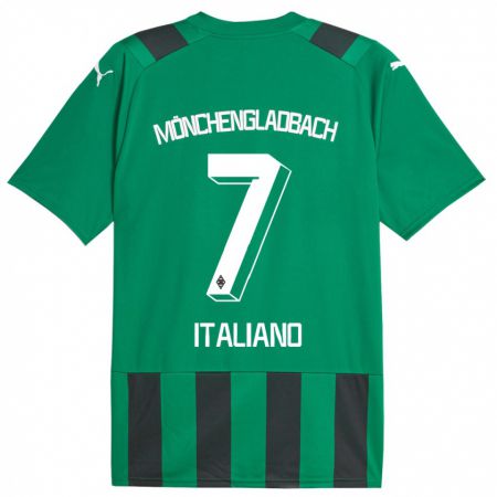 Kandiny Niño Camiseta Jacob Italiano #7 Verde Negro 2ª Equipación 2023/24 La Camisa Chile