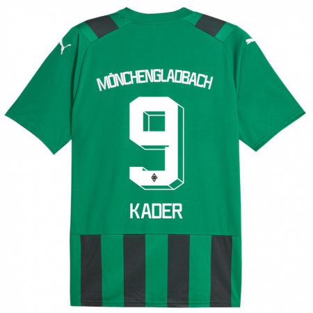 Kandiny Niño Camiseta Cagatay Kader #9 Verde Negro 2ª Equipación 2023/24 La Camisa Chile