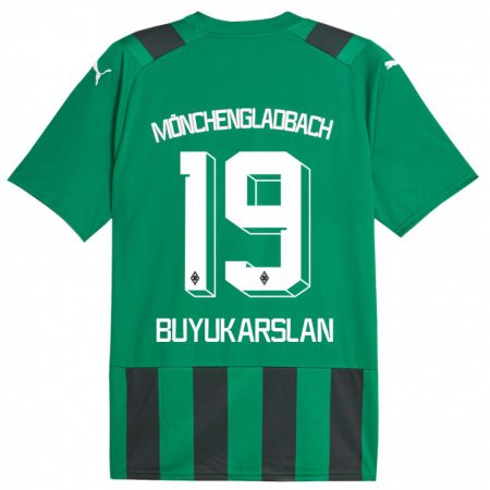 Kandiny Niño Camiseta Oguzcan Büyükarslan #19 Verde Negro 2ª Equipación 2023/24 La Camisa Chile