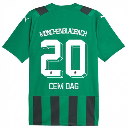 Kandiny Niño Camiseta Cem Dag #20 Verde Negro 2ª Equipación 2023/24 La Camisa Chile