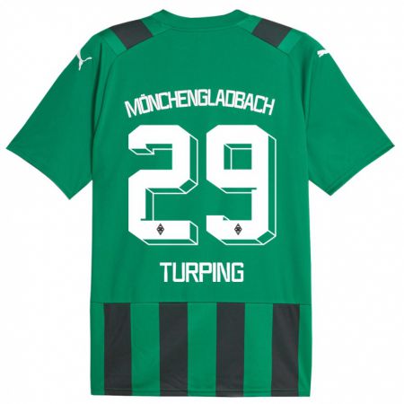 Kandiny Niño Camiseta Selim Turping #29 Verde Negro 2ª Equipación 2023/24 La Camisa Chile