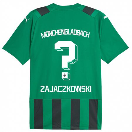 Kandiny Niño Camiseta Vincent Zajaczkowski #0 Verde Negro 2ª Equipación 2023/24 La Camisa Chile