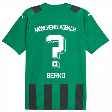 Kandiny Niño Camiseta Dillon Berko #0 Verde Negro 2ª Equipación 2023/24 La Camisa Chile