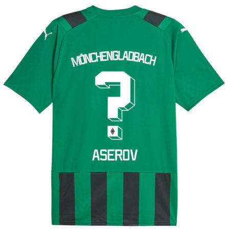 Kandiny Niño Camiseta Daniel Aserov #0 Verde Negro 2ª Equipación 2023/24 La Camisa Chile