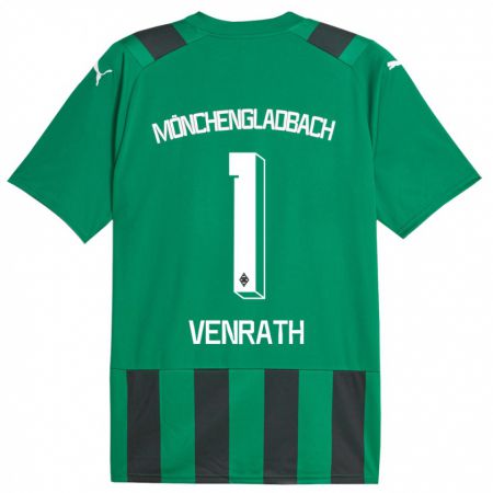 Kandiny Niño Camiseta Lisa Venrath #1 Verde Negro 2ª Equipación 2023/24 La Camisa Chile