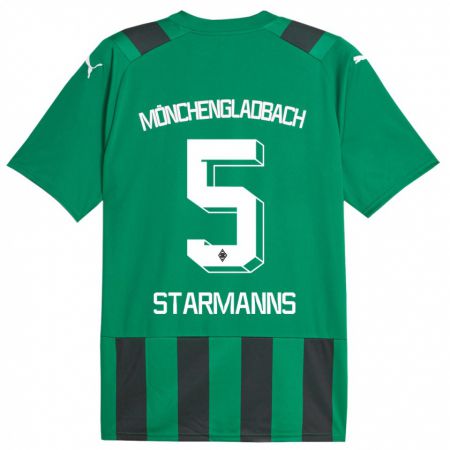 Kandiny Niño Camiseta Sandra Starmanns #5 Verde Negro 2ª Equipación 2023/24 La Camisa Chile