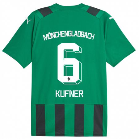 Kandiny Niño Camiseta Anne-Catherine Kufner #6 Verde Negro 2ª Equipación 2023/24 La Camisa Chile