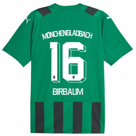 Kandiny Niño Camiseta Anne Birbaum #16 Verde Negro 2ª Equipación 2023/24 La Camisa Chile