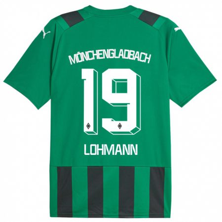 Kandiny Niño Camiseta Mona Lohmann #19 Verde Negro 2ª Equipación 2023/24 La Camisa Chile