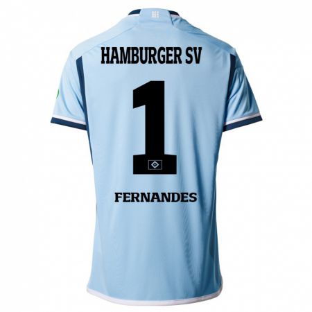 Kandiny Niño Camiseta Daniel Heuer Fernandes #1 Azul 2ª Equipación 2023/24 La Camisa Chile