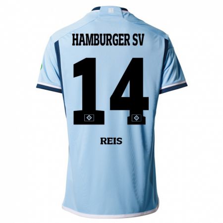 Kandiny Niño Camiseta Ludovit Reis #14 Azul 2ª Equipación 2023/24 La Camisa Chile