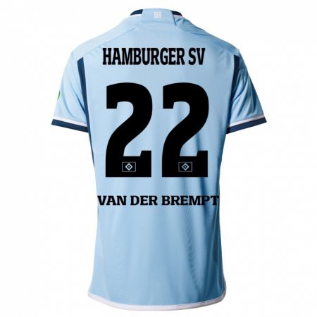 Kandiny Niño Camiseta Ignace Van Der Brempt #22 Azul 2ª Equipación 2023/24 La Camisa Chile