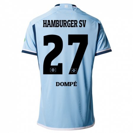 Kandiny Niño Camiseta Jean-Luc Dompé #27 Azul 2ª Equipación 2023/24 La Camisa Chile