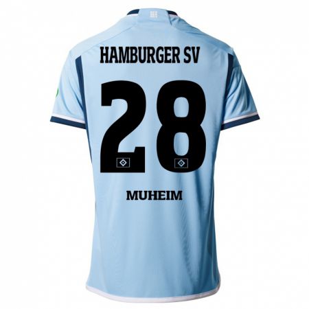 Kandiny Niño Camiseta Miro Muheim #28 Azul 2ª Equipación 2023/24 La Camisa Chile