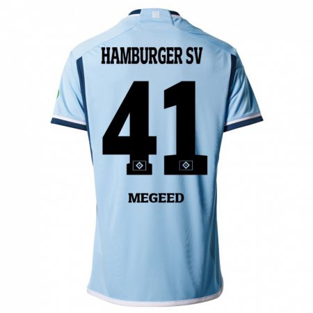 Kandiny Niño Camiseta Omar Megeed #41 Azul 2ª Equipación 2023/24 La Camisa Chile
