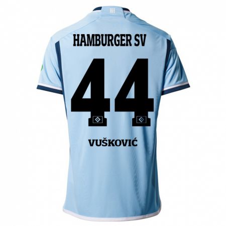 Kandiny Niño Camiseta Mario Vuskovic #44 Azul 2ª Equipación 2023/24 La Camisa Chile