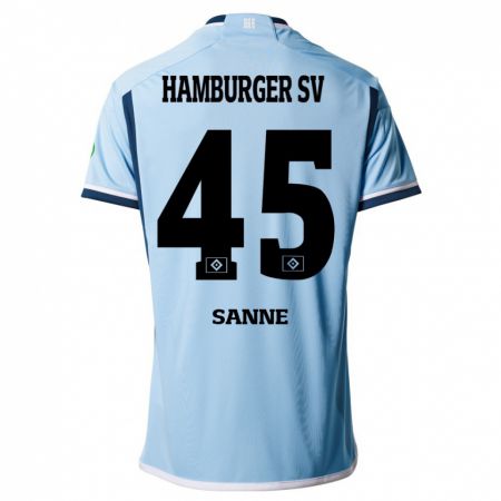 Kandiny Niño Camiseta Tom Sanne #45 Azul 2ª Equipación 2023/24 La Camisa Chile