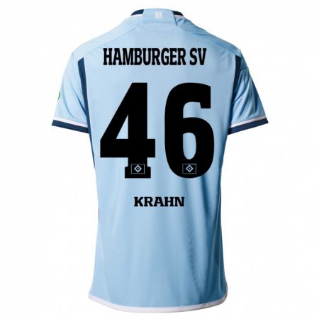 Kandiny Niño Camiseta Elijah Krahn #46 Azul 2ª Equipación 2023/24 La Camisa Chile