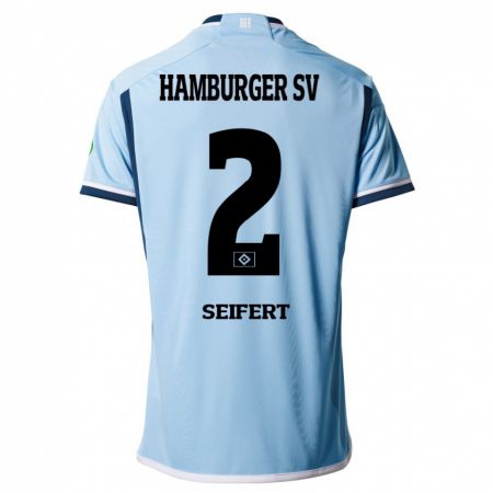 Kandiny Niño Camiseta Luis Seifert #2 Azul 2ª Equipación 2023/24 La Camisa Chile