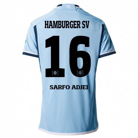 Kandiny Niño Camiseta Maximilian Sarfo-Adjei #16 Azul 2ª Equipación 2023/24 La Camisa Chile