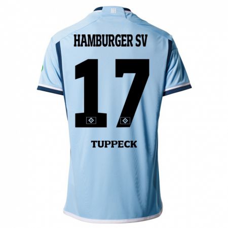 Kandiny Niño Camiseta Niklas Tuppeck #17 Azul 2ª Equipación 2023/24 La Camisa Chile