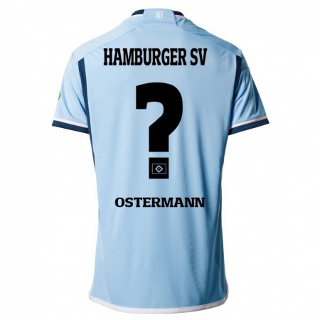 Kandiny Niño Camiseta Sören Ostermann #0 Azul 2ª Equipación 2023/24 La Camisa Chile