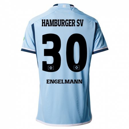 Kandiny Niño Camiseta Timon Engelmann #30 Azul 2ª Equipación 2023/24 La Camisa Chile