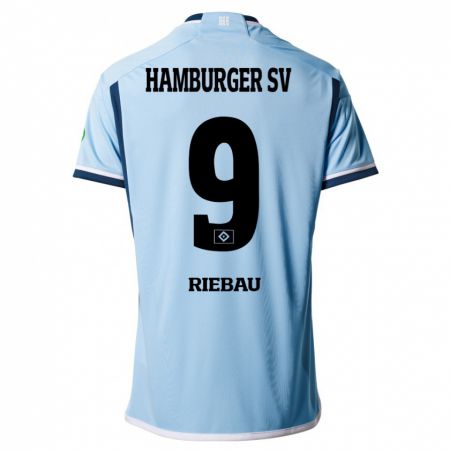 Kandiny Niño Camiseta Henry Riebau #9 Azul 2ª Equipación 2023/24 La Camisa Chile
