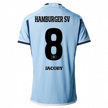 Kandiny Niño Camiseta Leandro Jacoby #8 Azul 2ª Equipación 2023/24 La Camisa Chile