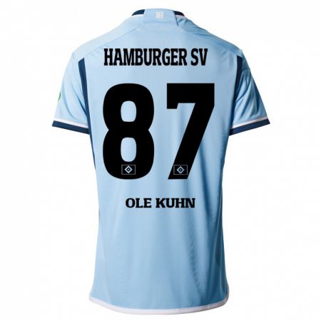 Kandiny Niño Camiseta Niklas Ole Kühn #87 Azul 2ª Equipación 2023/24 La Camisa Chile