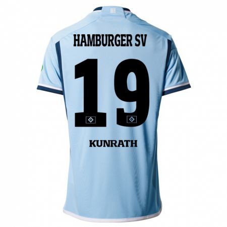 Kandiny Niño Camiseta Lina Kunrath #19 Azul 2ª Equipación 2023/24 La Camisa Chile