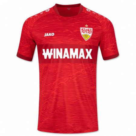 Kandiny Niño Camiseta Pascal Stenzel #15 Rojo 2ª Equipación 2023/24 La Camisa Chile