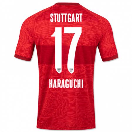 Kandiny Niño Camiseta Genki Haraguchi #17 Rojo 2ª Equipación 2023/24 La Camisa Chile
