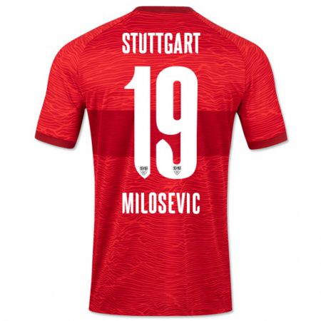 Kandiny Niño Camiseta Jovan Milosevic #19 Rojo 2ª Equipación 2023/24 La Camisa Chile