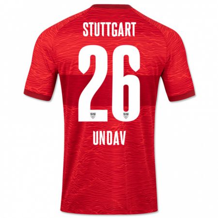 Kandiny Niño Camiseta Deniz Undav #26 Rojo 2ª Equipación 2023/24 La Camisa Chile