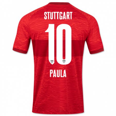 Kandiny Niño Camiseta Raul Paula #10 Rojo 2ª Equipación 2023/24 La Camisa Chile
