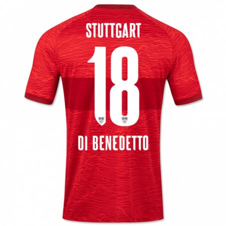 Kandiny Niño Camiseta Samuele Di Benedetto #18 Rojo 2ª Equipación 2023/24 La Camisa Chile